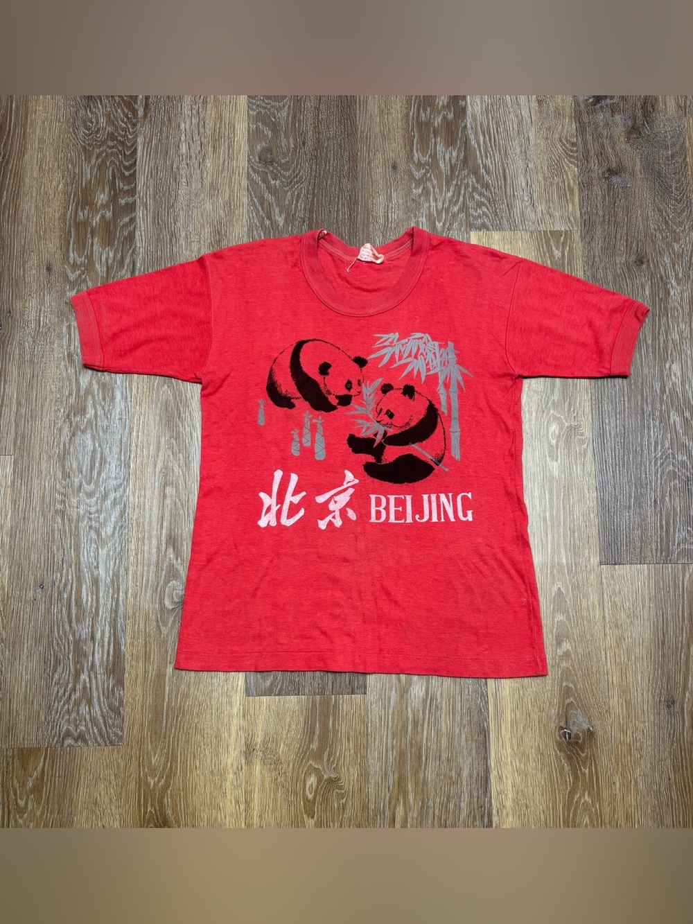 Beijing Panda Graphic  Red T-Shirt
